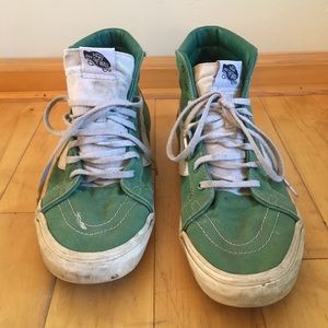 Vans Hi Tops, Green, Men’s size 10.5